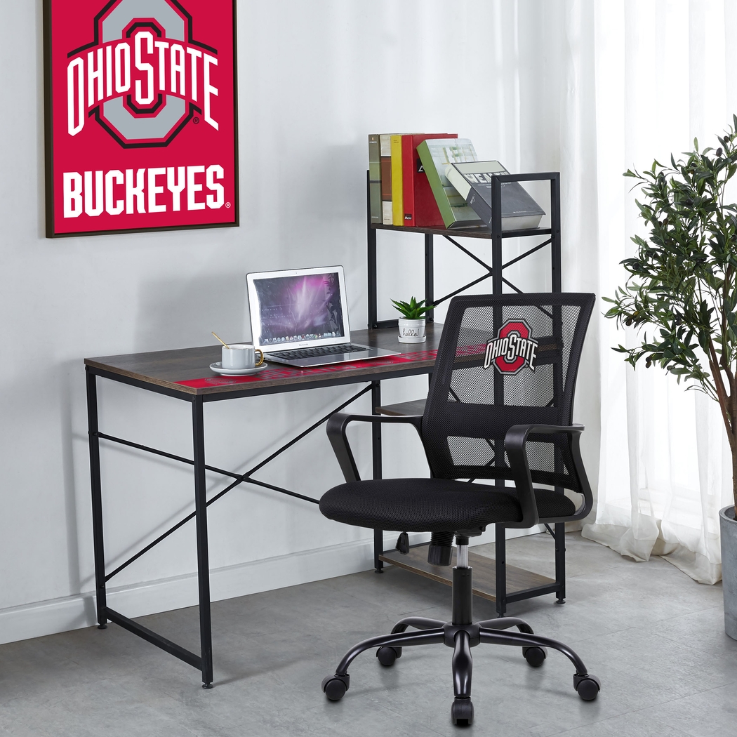 Tough Match NCAA Ohio State Black Desk Chair - Thumbnail - Image 3