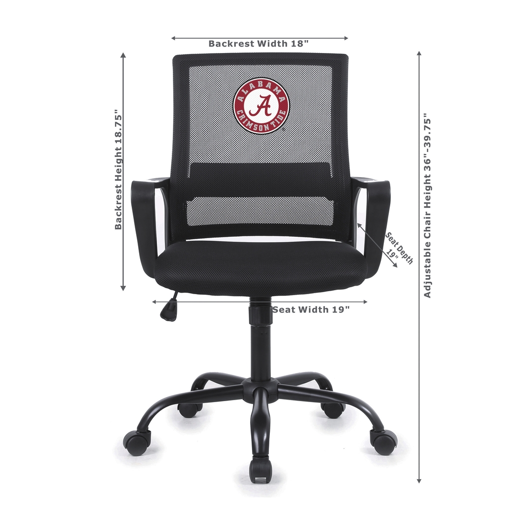 Tough Match NCAA University of Alabama Black Desk Chair - Thumbnail - Image 2