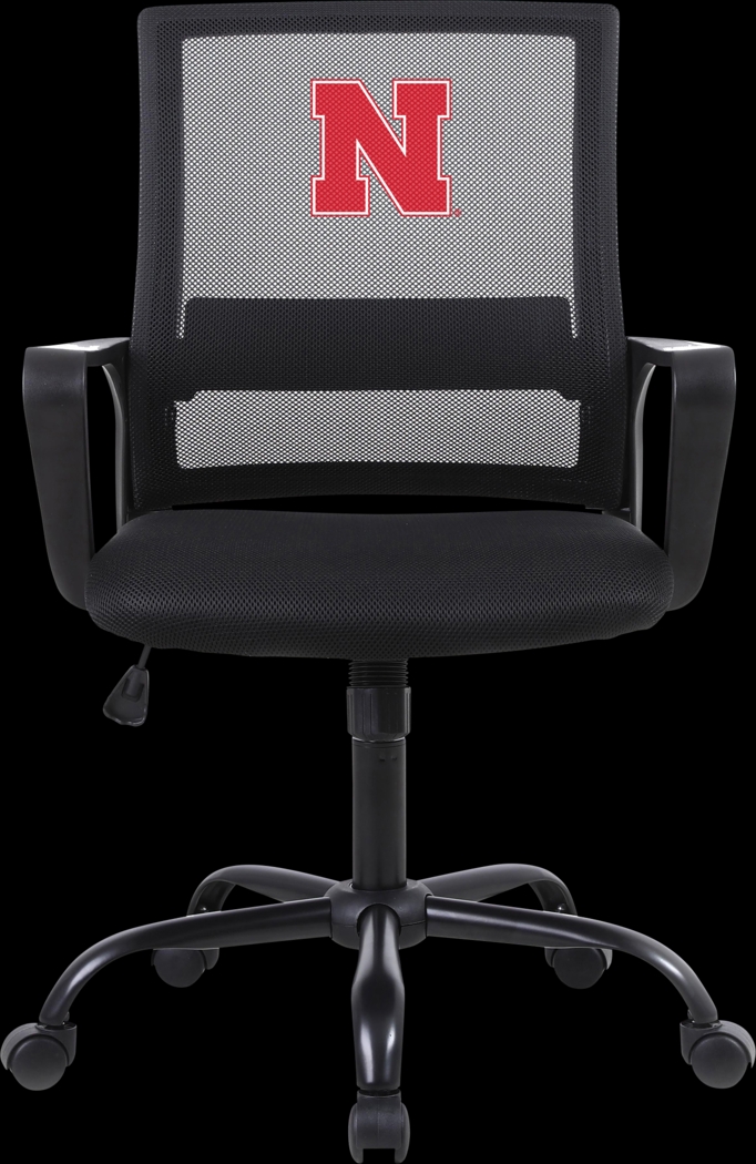 University of Nebraska Black Desk Chair - Thumbnail - Image 1