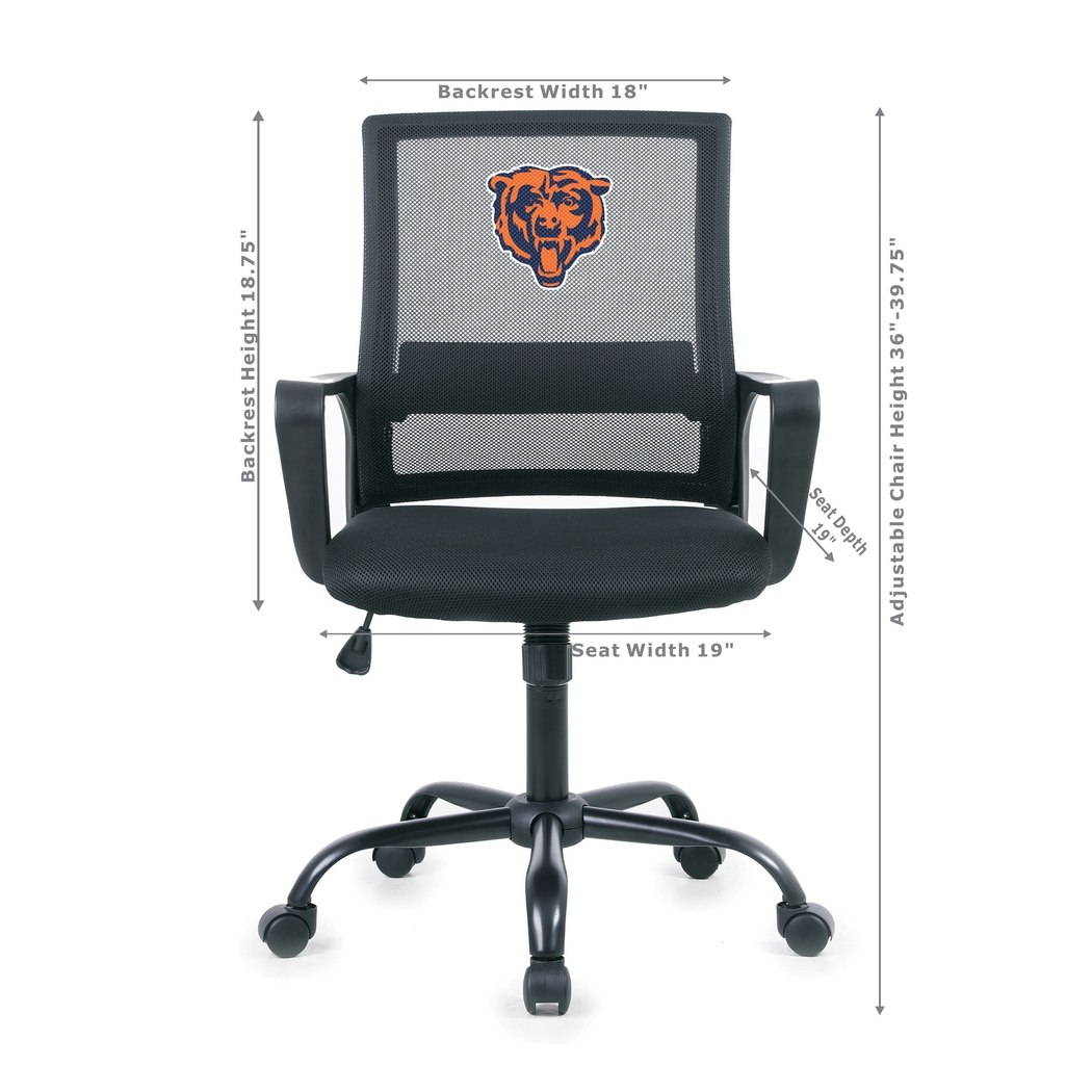 Chicago Bears Black Desk Chair - Thumbnail - Image 5