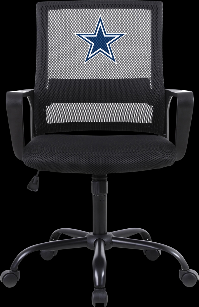 Tough Match NFL Dallas Cowboys Black Desk Chair - Thumbnail - Image 2