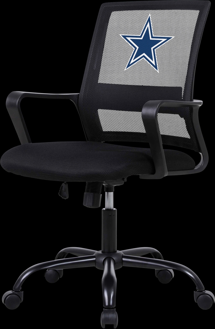 Tough Match NFL Dallas Cowboys Black Desk Chair - Thumbnail - Image 1