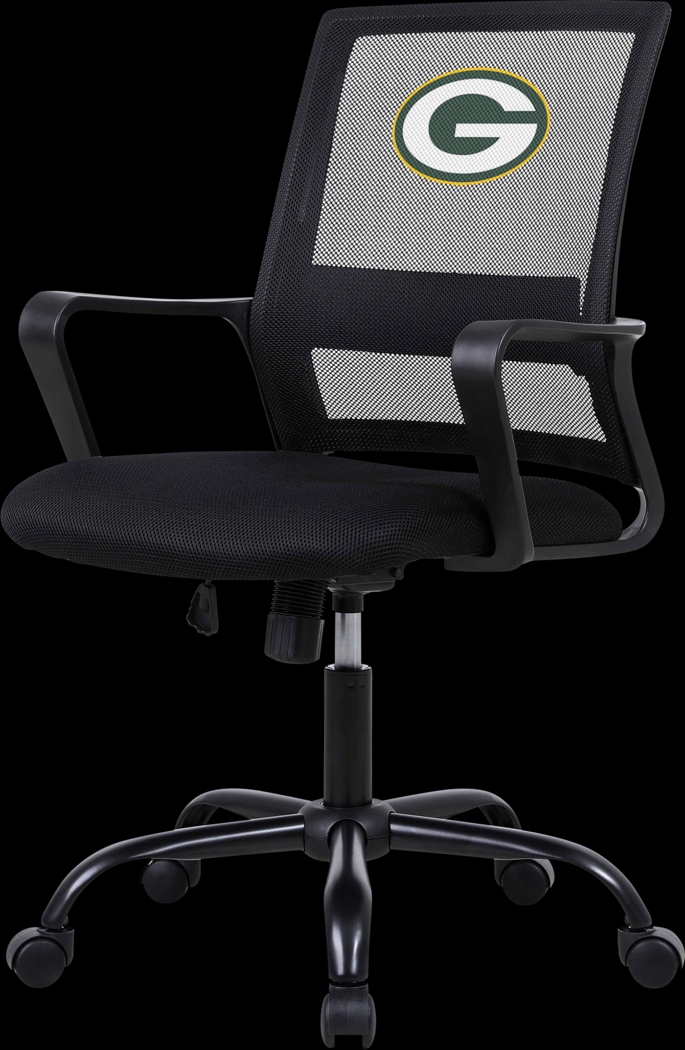 Green Bay Packers Black Desk Chair - Thumbnail - Image 1