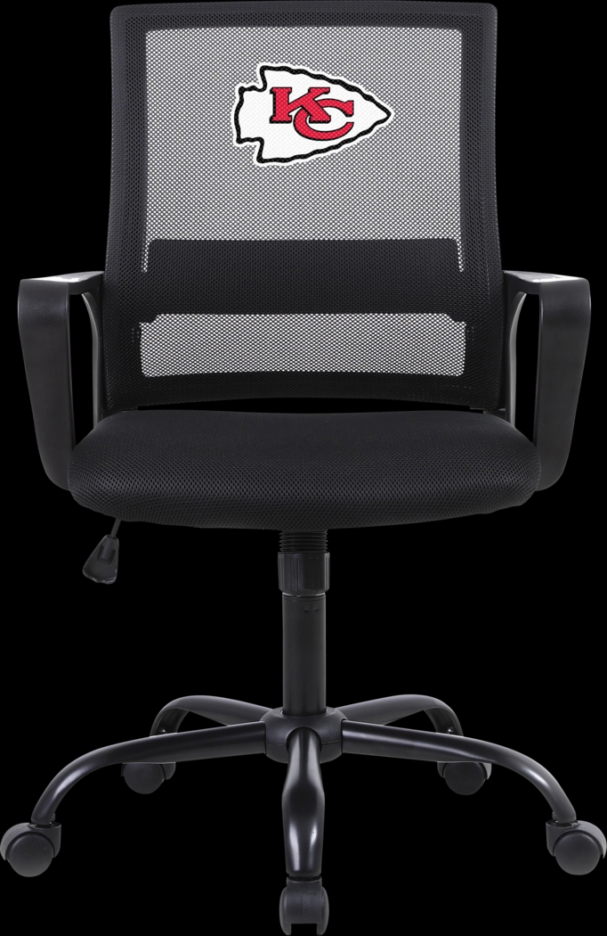 Tough Match NFL Kansas City Chiefs Black Desk Chair - Thumbnail - Image 2