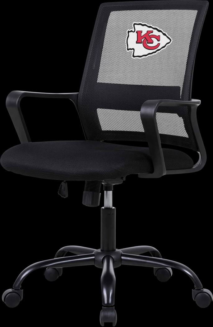 Tough Match NFL Kansas City Chiefs Black Desk Chair - Thumbnail - Image 1