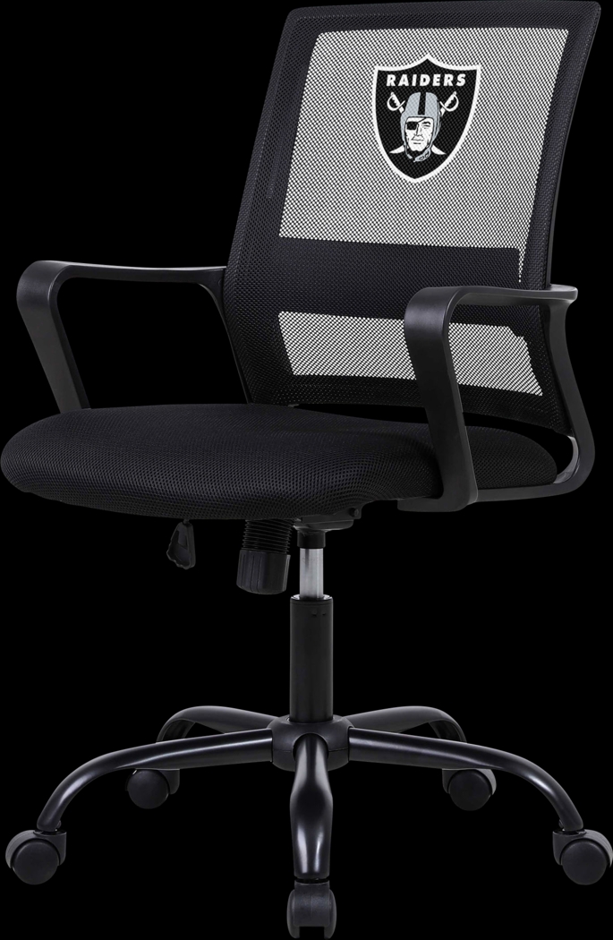Tough Match NFL Las Vegas Raiders Black Desk Chair - Thumbnail - Image 1