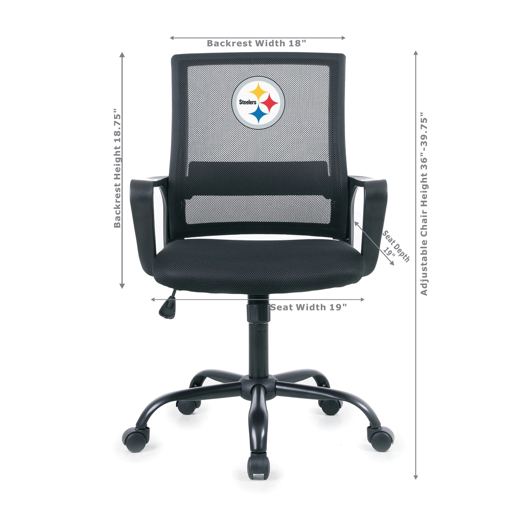 Pittsburgh Steelers Black Desk Chair - Thumbnail - Image 5