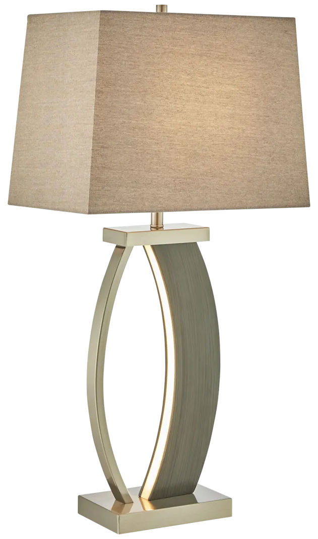 gray table lamp