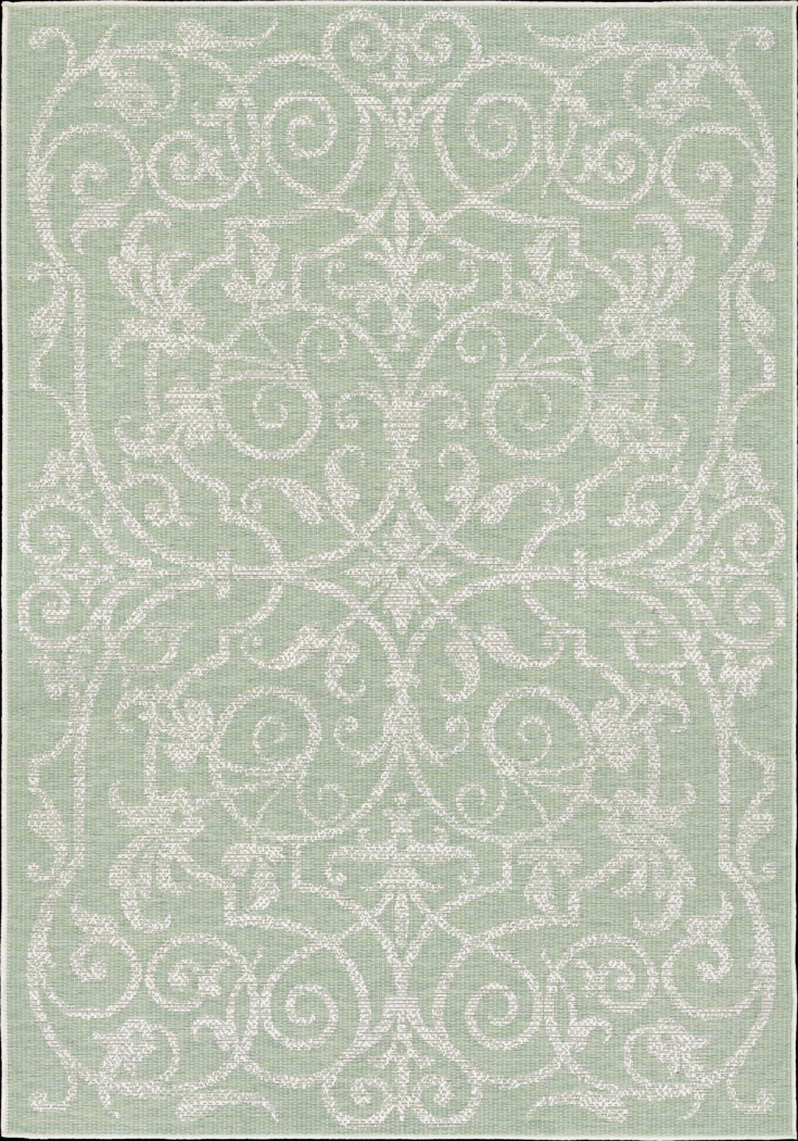 Toulon Green 7'6 x 10'9 Indoor/Outdoor Rug - Thumbnail - Image 1
