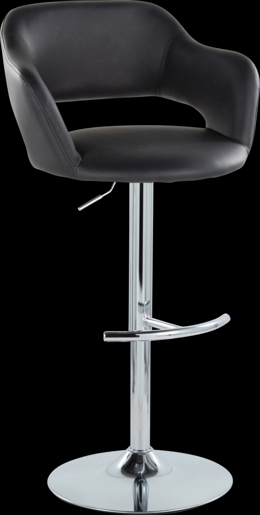 Toune Black Adjustable Swivel Barstool, Set of 2 - Thumbnail - Image 6