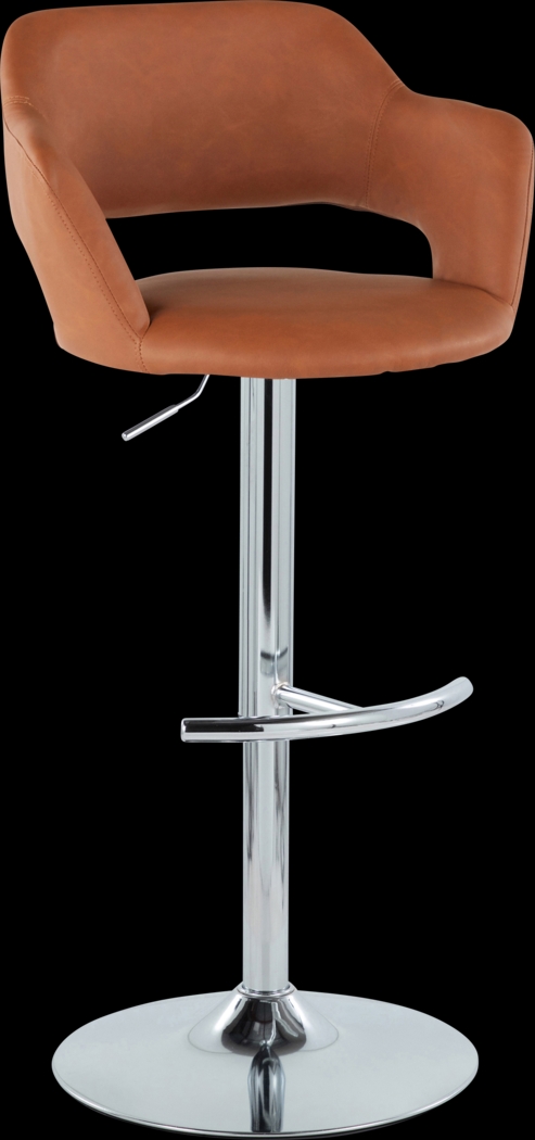 Toune Brown Adjustable Swivel Barstool, Set of 2 - Thumbnail - Image 6