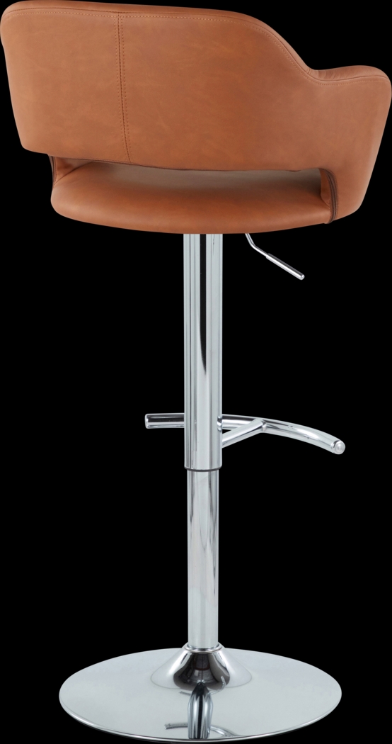 Toune Brown Adjustable Swivel Barstool, Set of 2 - Thumbnail - Image 8