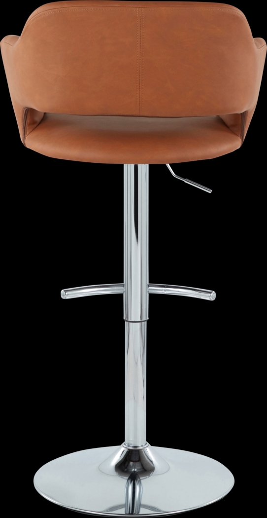 Toune Brown Adjustable Swivel Barstool, Set of 2 - Thumbnail - Image 9
