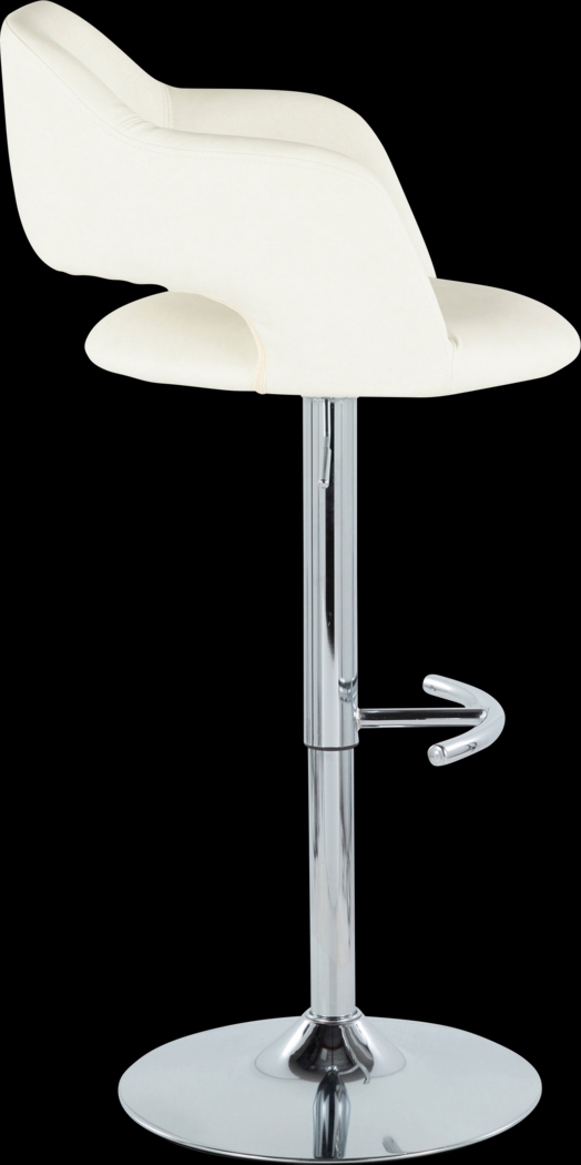 Toune Cream Adjustable Swivel Barstool, Set of 2 - Thumbnail - Image 7