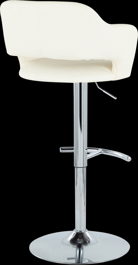 Toune Cream Adjustable Swivel Barstool, Set of 2 - Thumbnail - Image 8