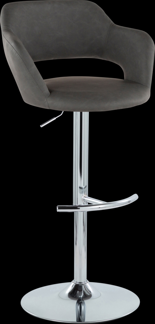 Toune Gray Adjustable Swivel Barstool, Set of 2 - Thumbnail - Image 6