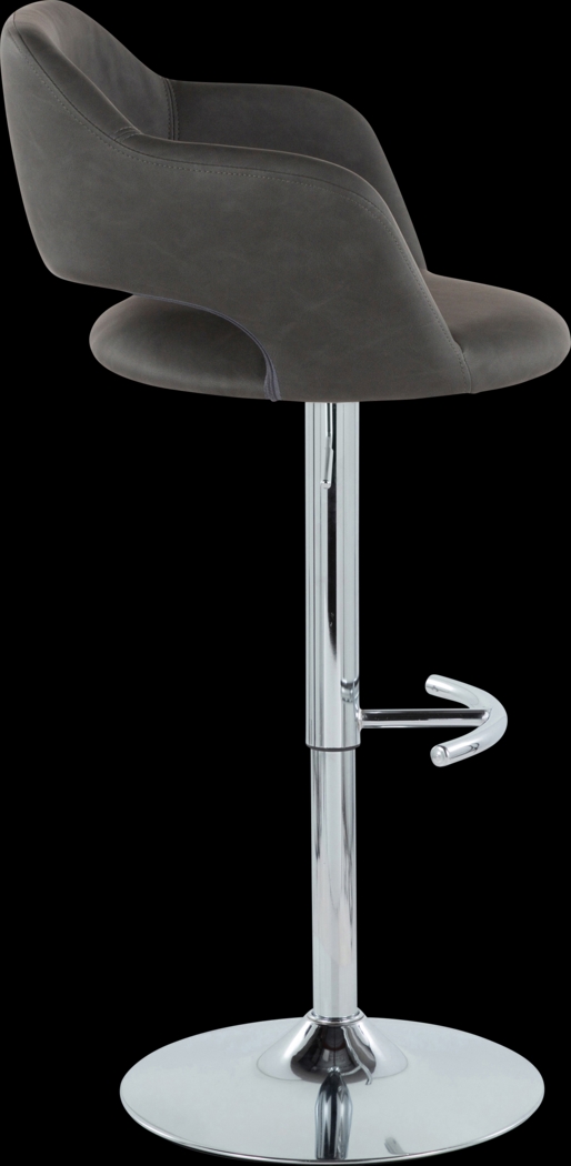 Toune Gray Adjustable Swivel Barstool, Set of 2 - Thumbnail - Image 7