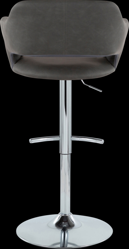 Toune Gray Adjustable Swivel Barstool, Set of 2 - Thumbnail - Image 9