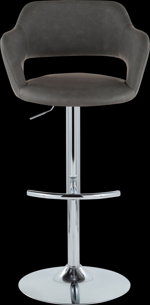 Toune Gray Adjustable Swivel Barstool, Set of 2 - Thumbnail - Image 10