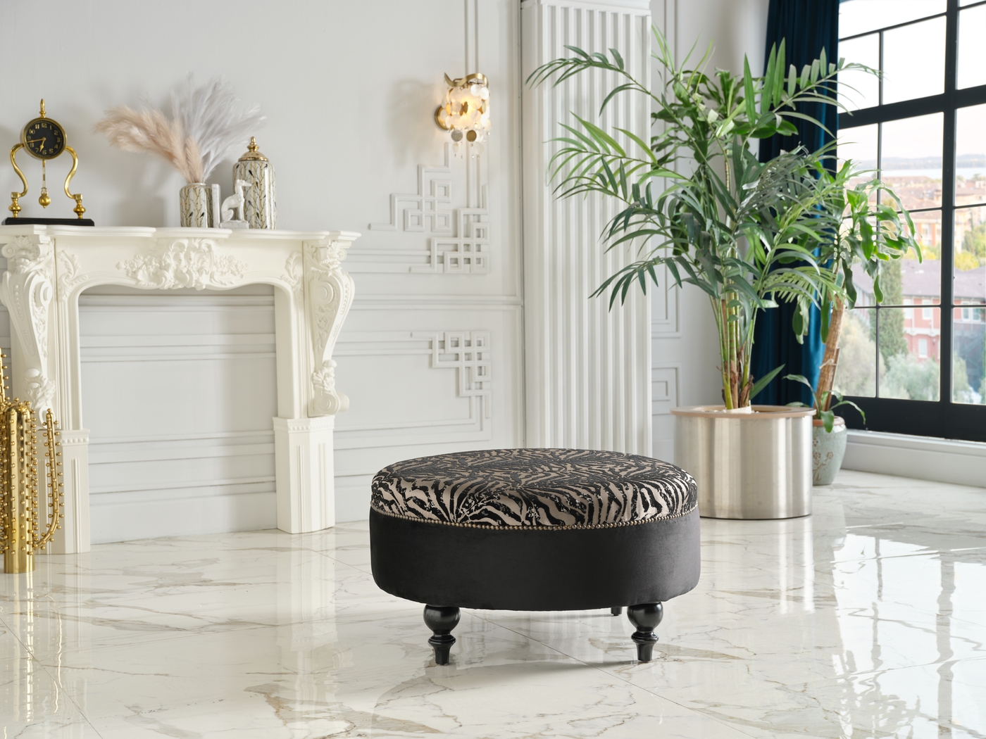 Tovito Black Accent Ottoman - Thumbnail - Image 5