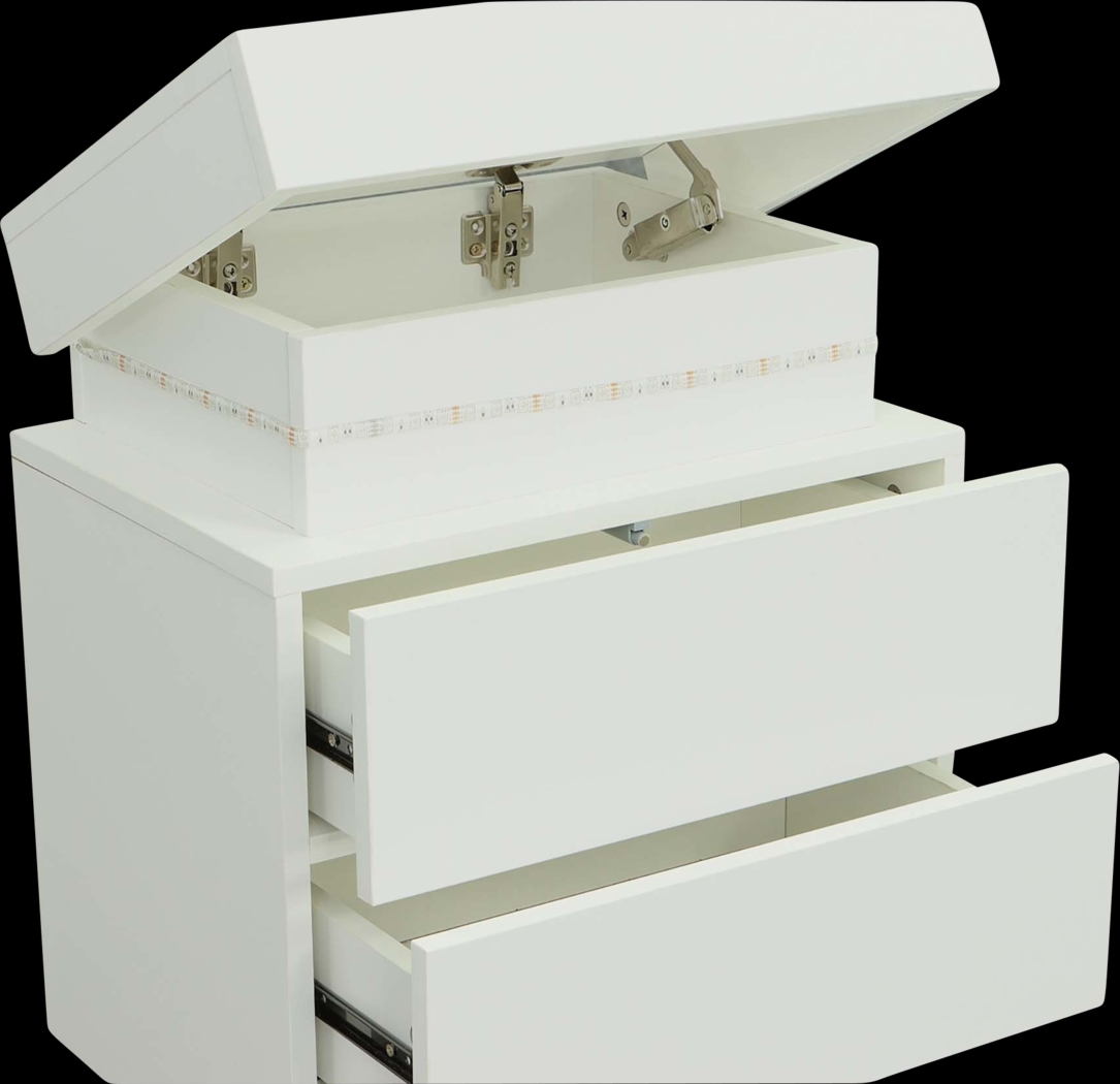 Towhee I White Nightstand - Thumbnail - Image 2