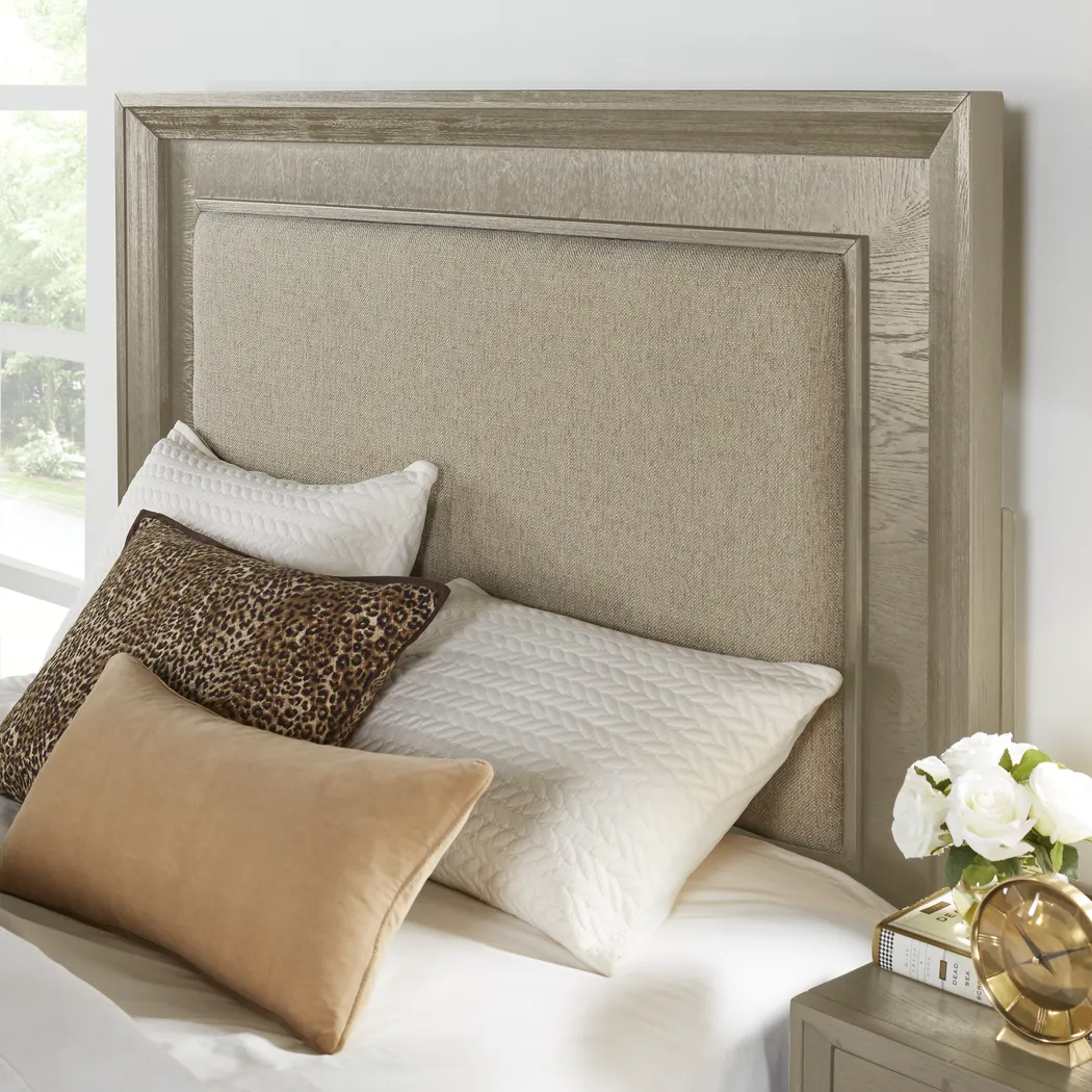 Townhouse Light Brown 3 Pc Queen Upholstered Bed - Thumbnail - Image 2