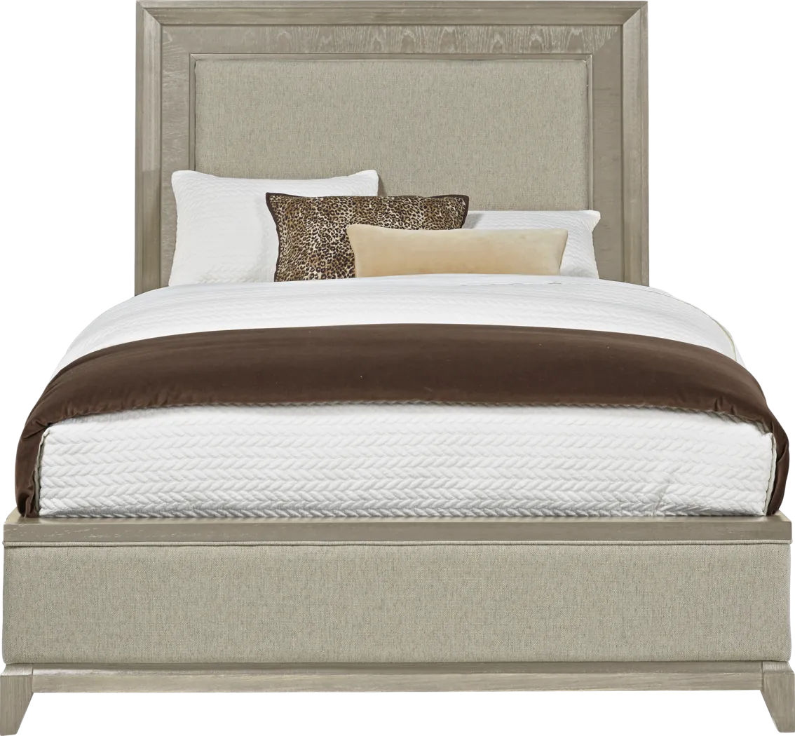 Townhouse Light Brown 3 Pc Queen Upholstered Bed - Thumbnail - Image 1