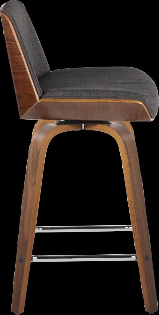 Towton I Charcoal Swivel Counter Height Stool, Set of 2 - Thumbnail - Image 6