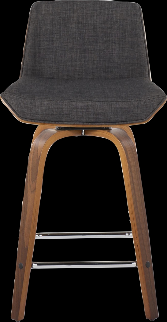 Towton I Charcoal Swivel Counter Height Stool, Set of 2 - Thumbnail - Image 8