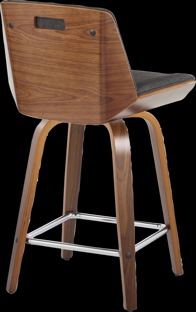 Towton I Charcoal Swivel Counter Height Stool, Set of 2 - Thumbnail - Image 9