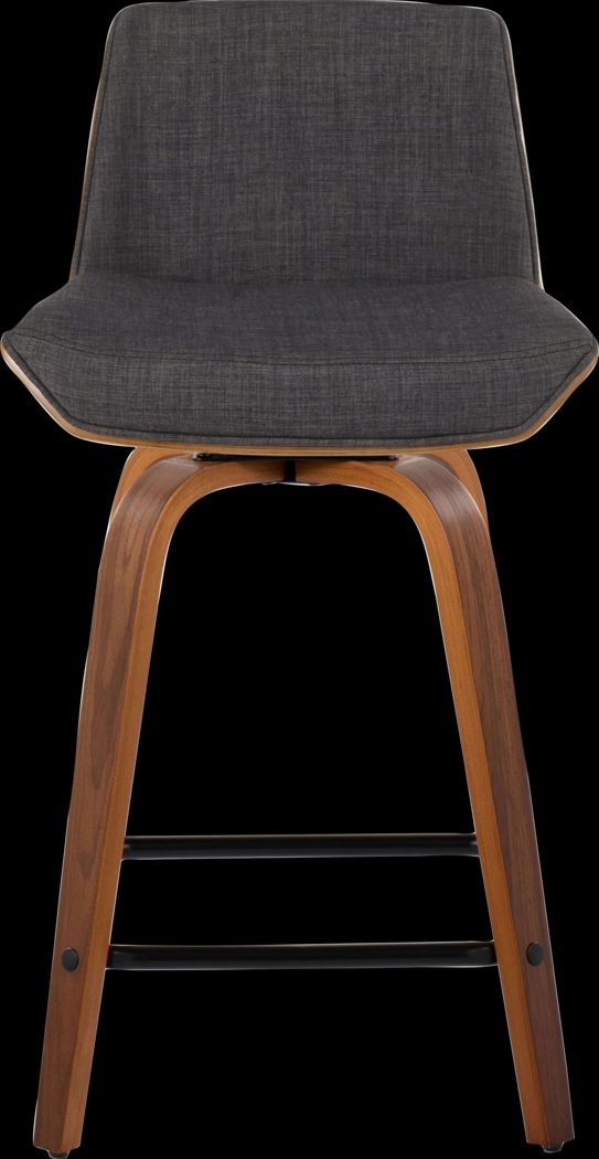 Towton II Charcoal Swivel Counter Height Stool, Set of 2 - Thumbnail - Image 8