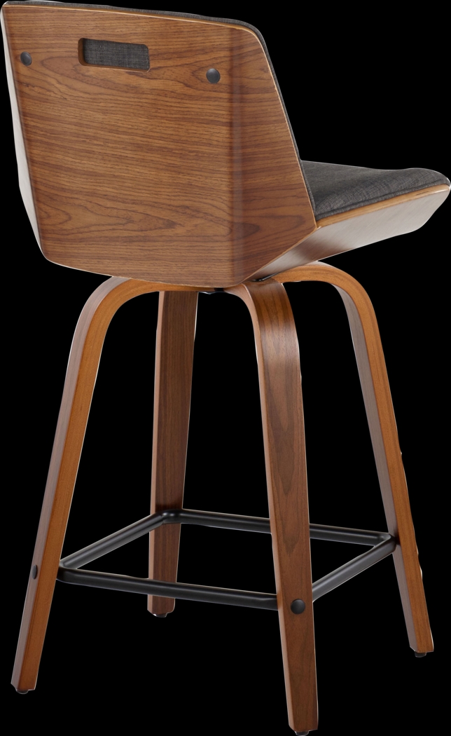 Towton II Charcoal Swivel Counter Height Stool, Set of 2 - Thumbnail - Image 9