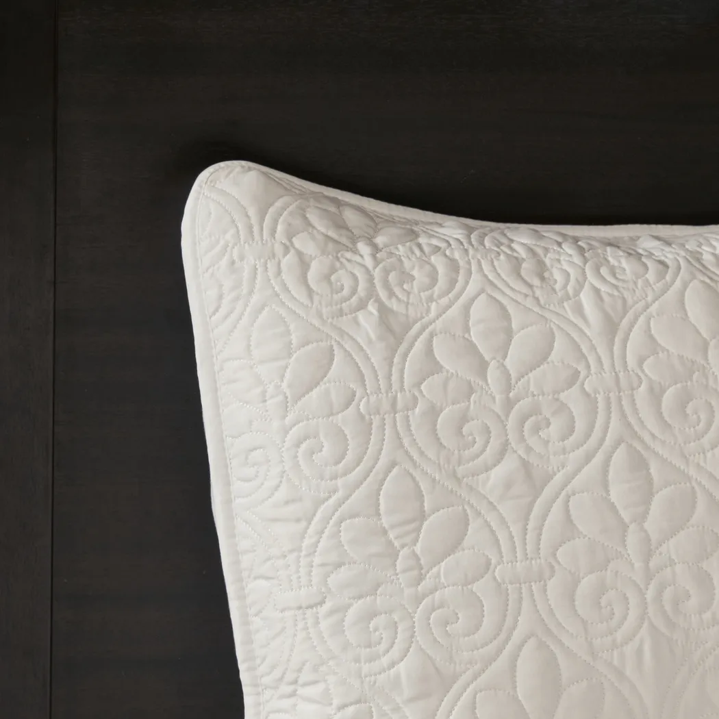 Toyah Cream 3 Pc Full Bedspread Set - Thumbnail - Image 7