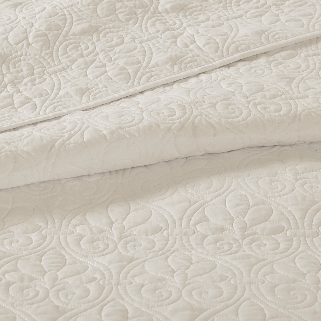 Toyah Cream 3 Pc Queen Bedspread Set - Thumbnail - Image 4