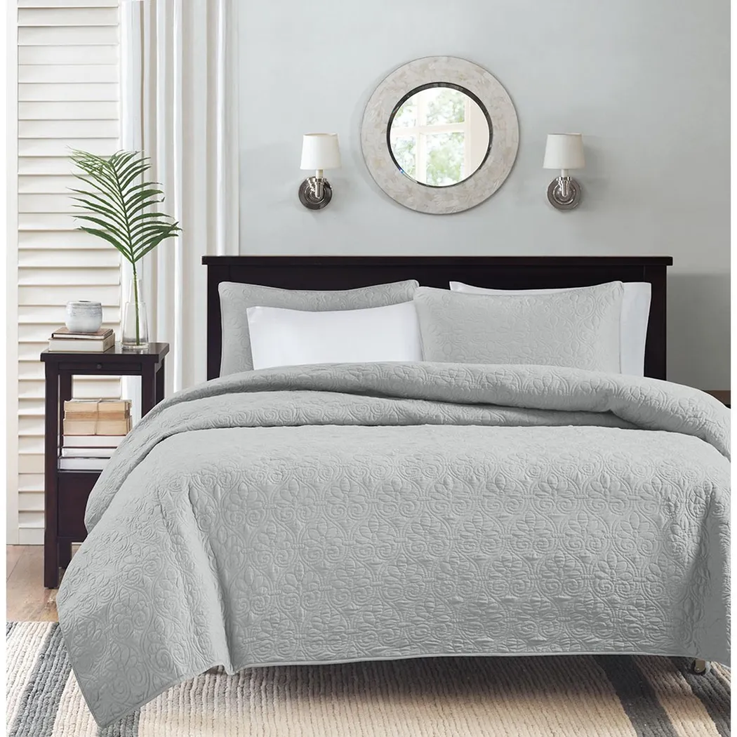 Toyah Gray 3 Pc Twin/Twin XL Quilt Set - Thumbnail - Image 2