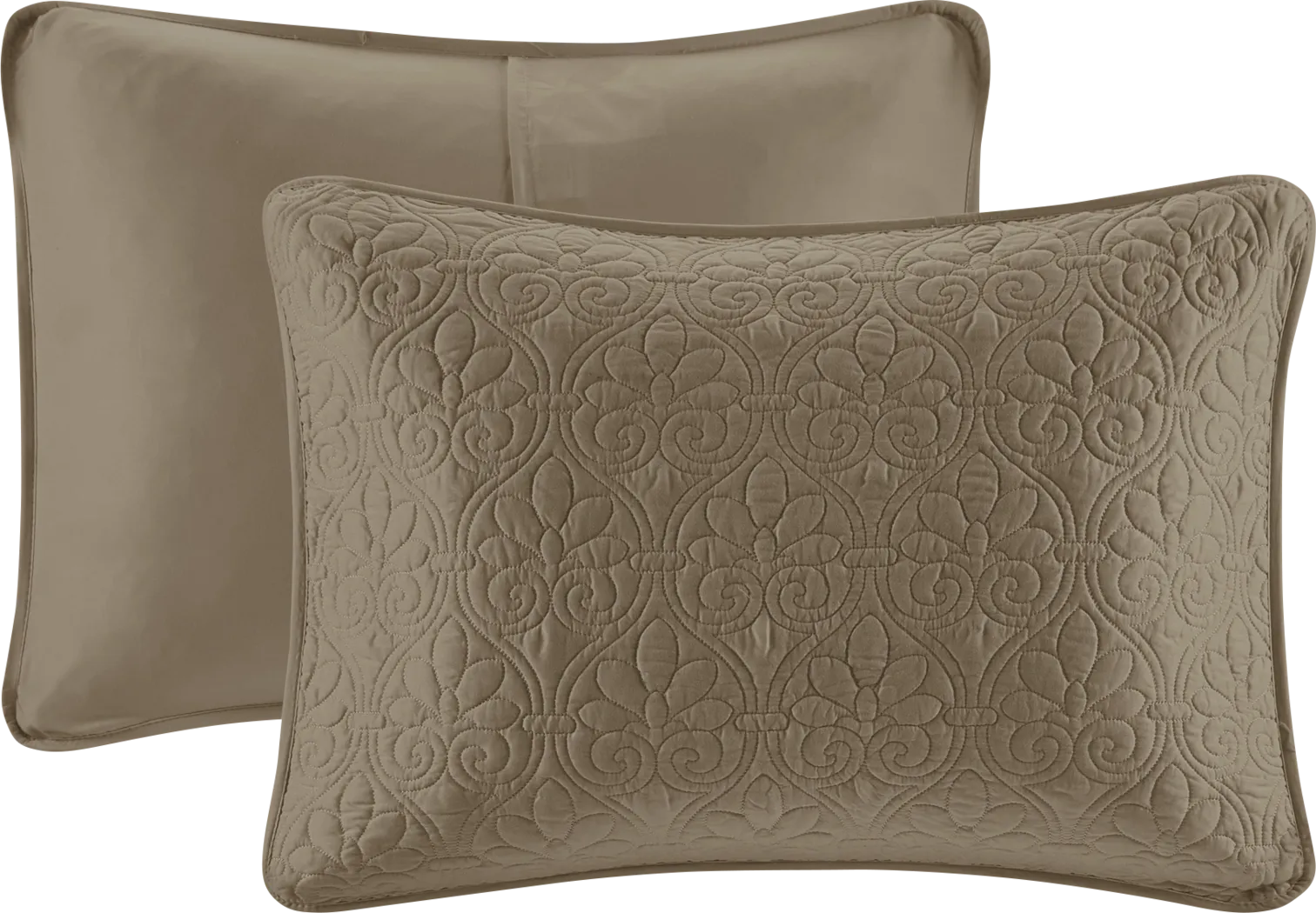 Toyah Mocha Brown 3 Pc Full/Queen Quilt Set - Thumbnail - Image 5