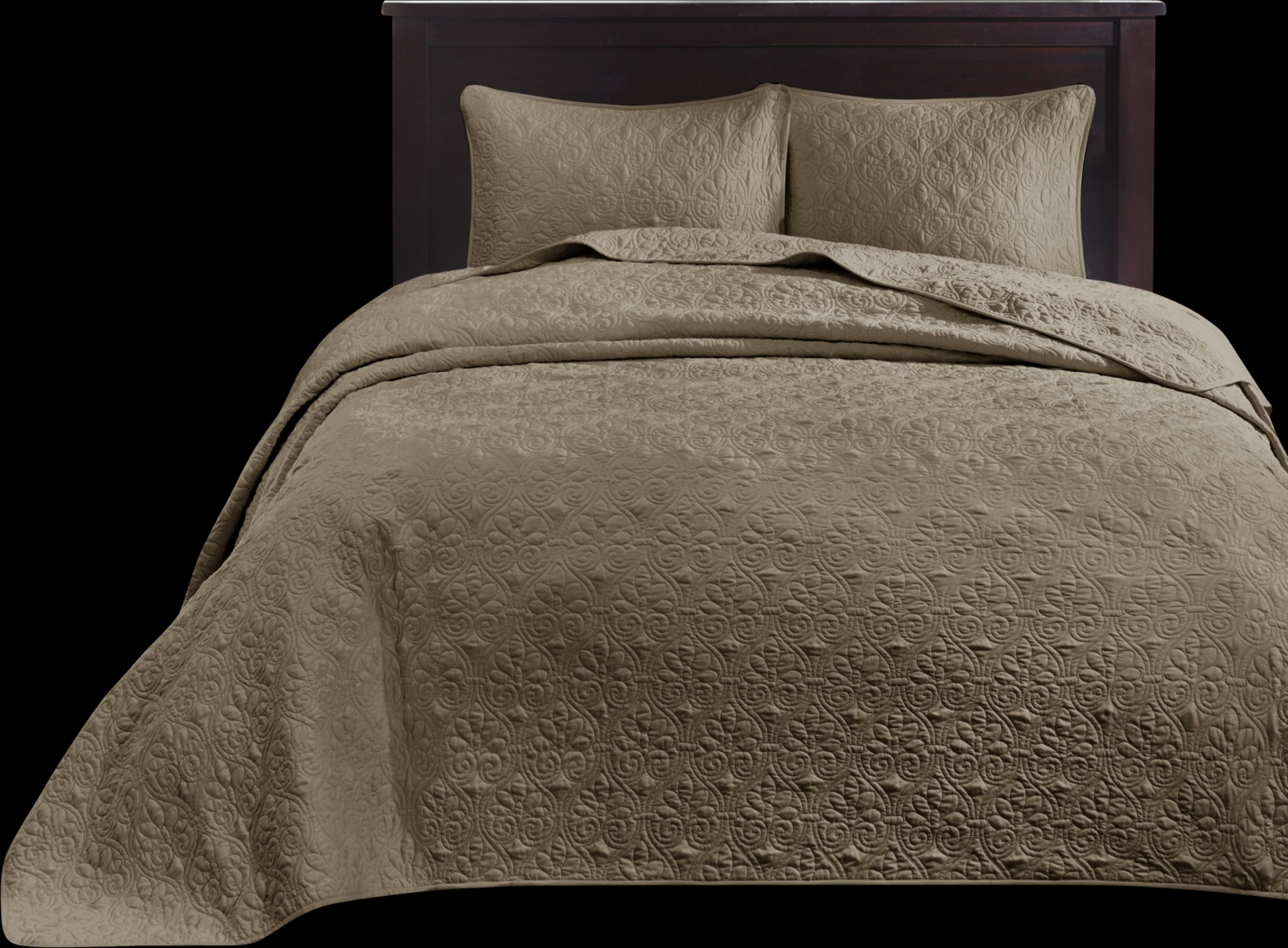 Toyah Mocha Brown 3 Pc King Bedspread Set - Thumbnail - Image 7