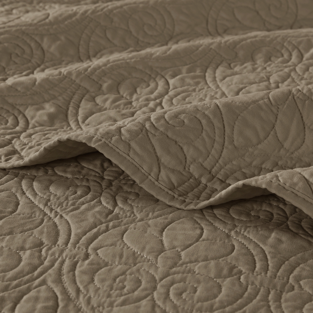 Toyah Mocha Brown 3 Pc King Bedspread Set - Thumbnail - Image 9