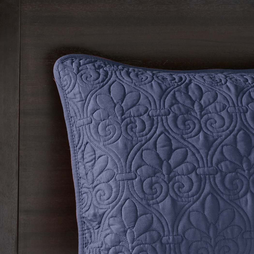 Toyah Navy 3 Pc Full Bedspread Set - Thumbnail - Image 7