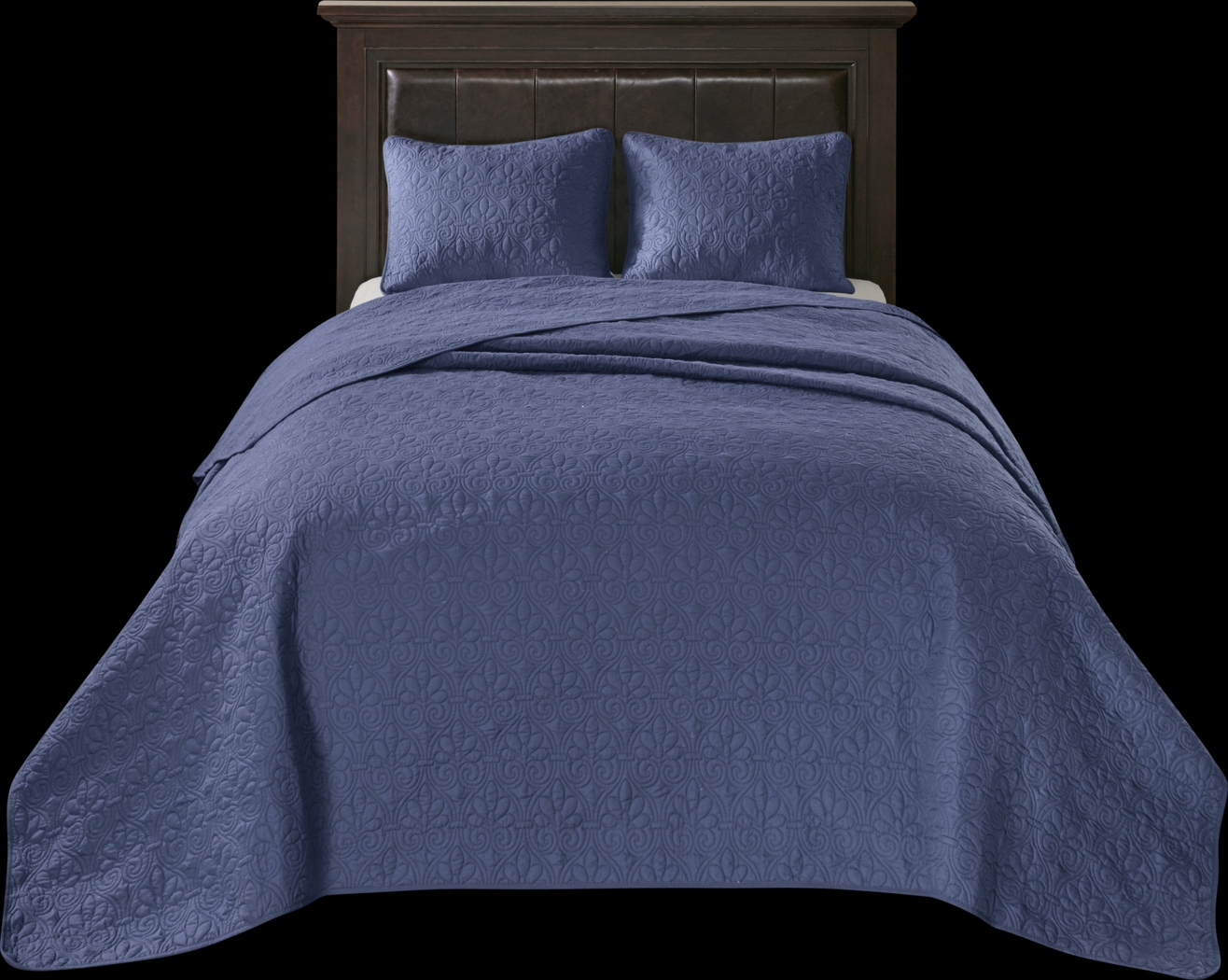 Toyah Navy 3 Pc Full Bedspread Set - Thumbnail - Image 8