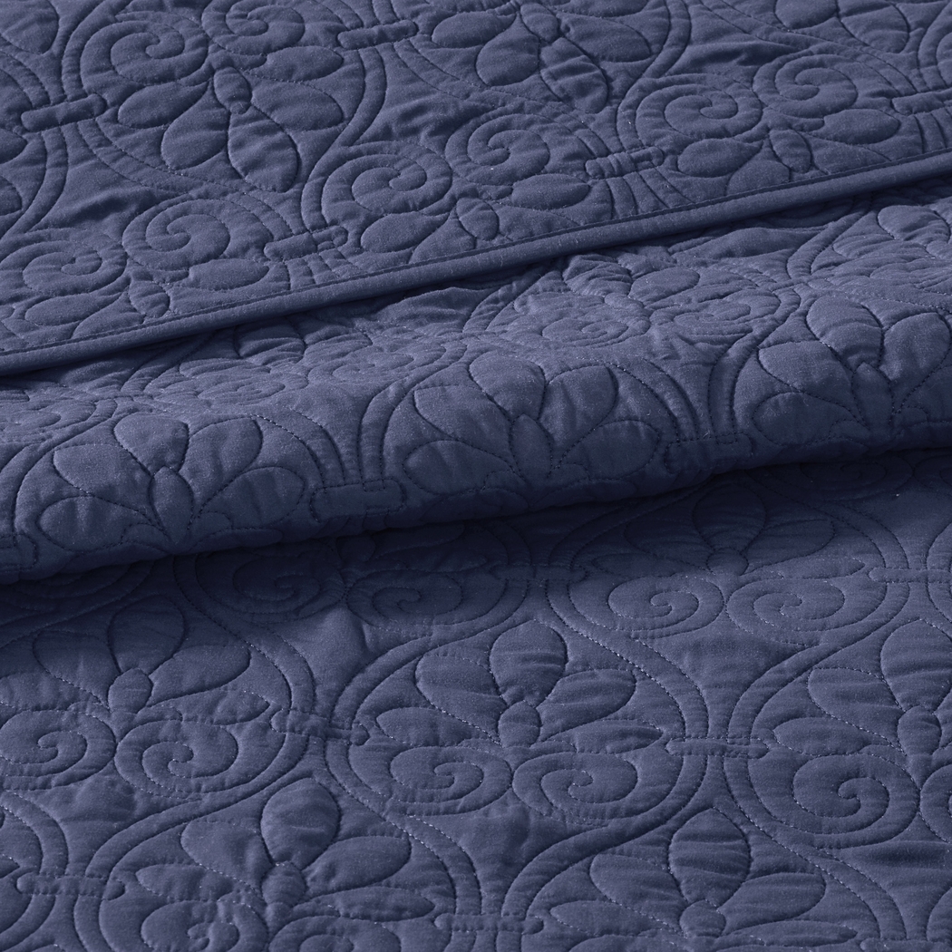 Toyah Navy 3 Pc King Bedspread Set - Thumbnail - Image 4