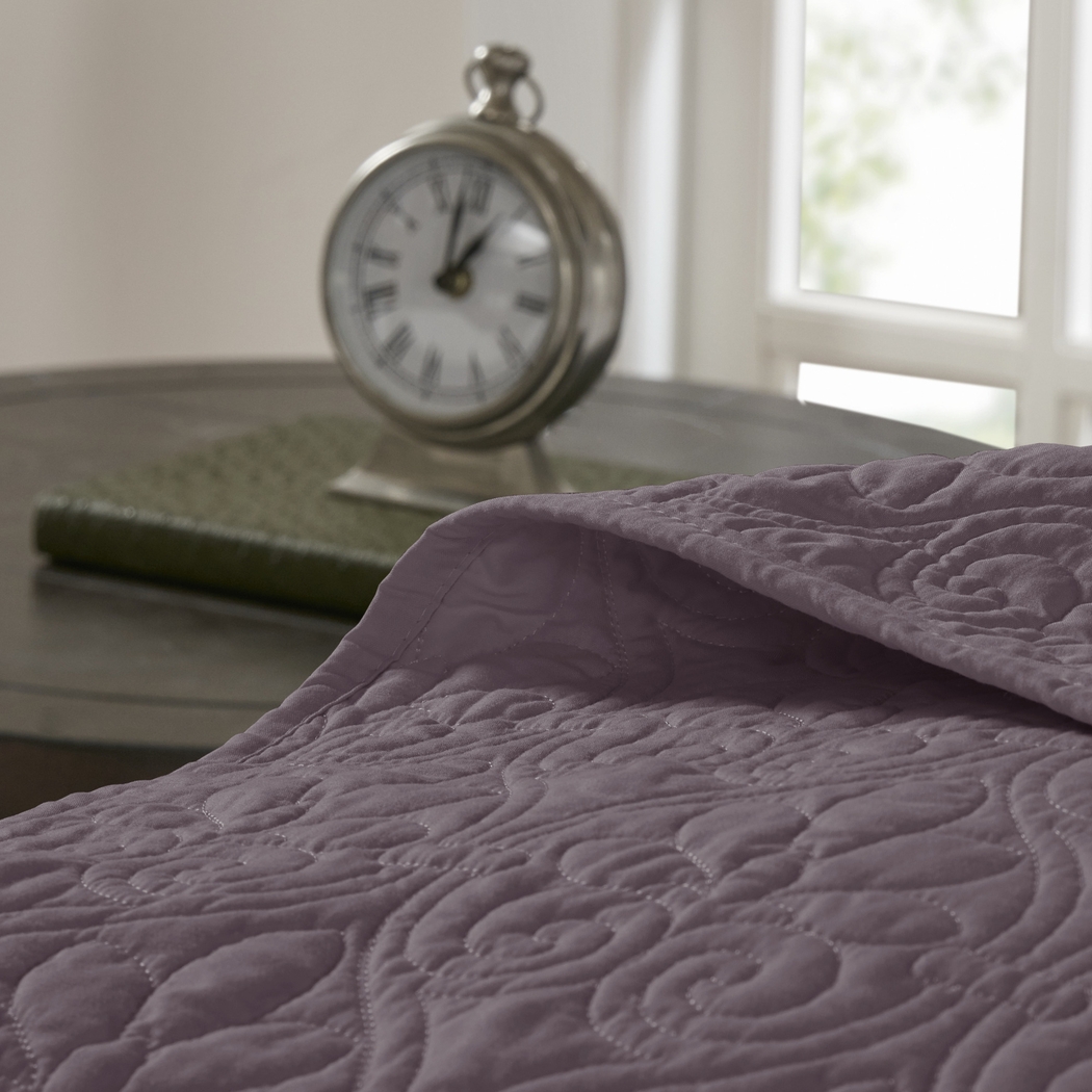 Toyah Purple 3 Pc King Bedspread Set - Thumbnail - Image 7