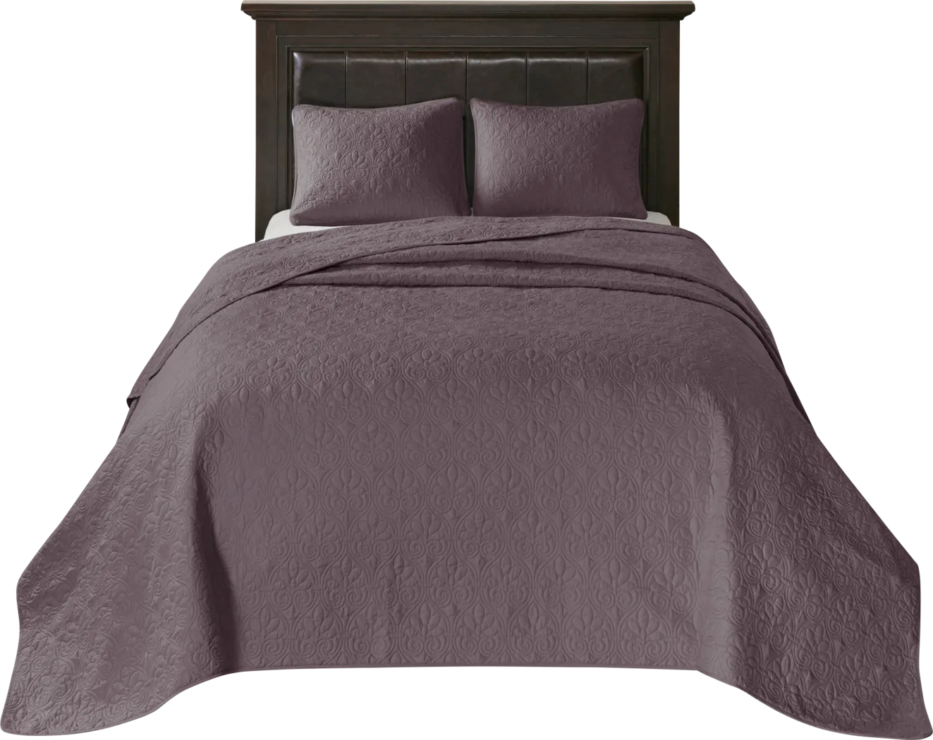 Toyah Purple 3 Pc Queen Bedspread Set - Thumbnail - Image 4