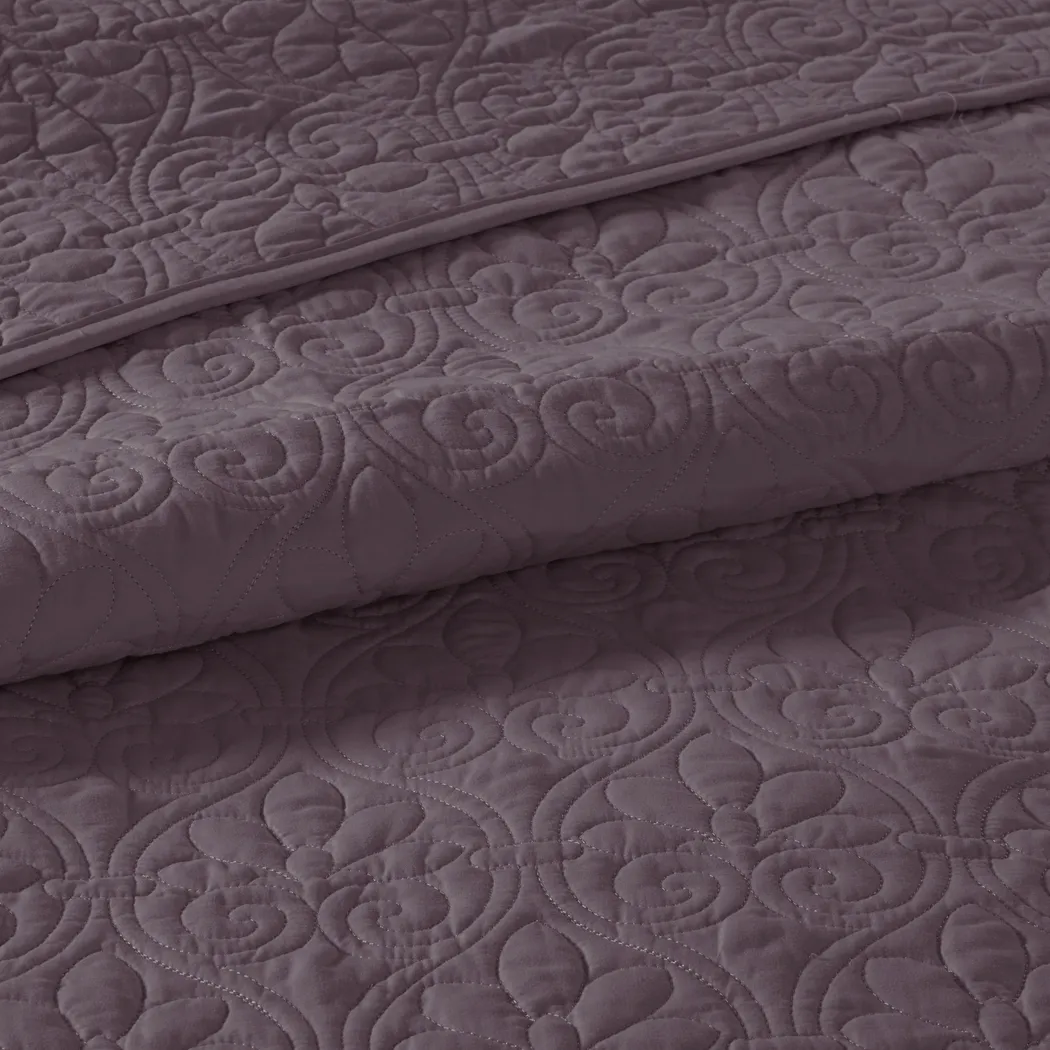 Toyah Purple 3 Pc Queen Bedspread Set - Thumbnail - Image 6