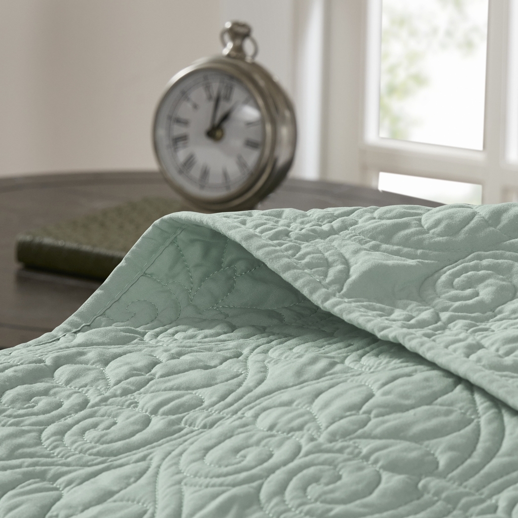Toyah Seafoam Green 3 Pc Full Bedspread Set - Thumbnail - Image 7