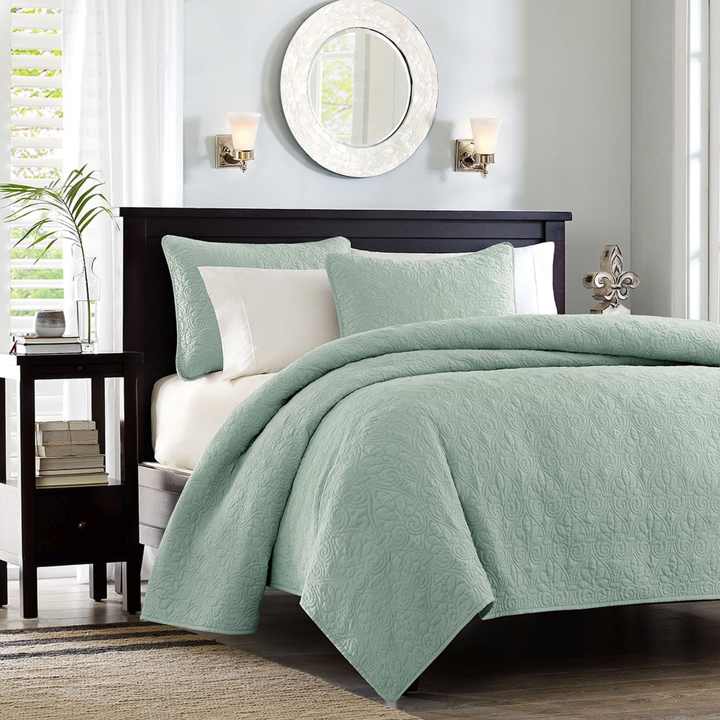 Toyah Seafoam Green 3 Pc Twin/Twin XL Quilt Set - Thumbnail - Image 2