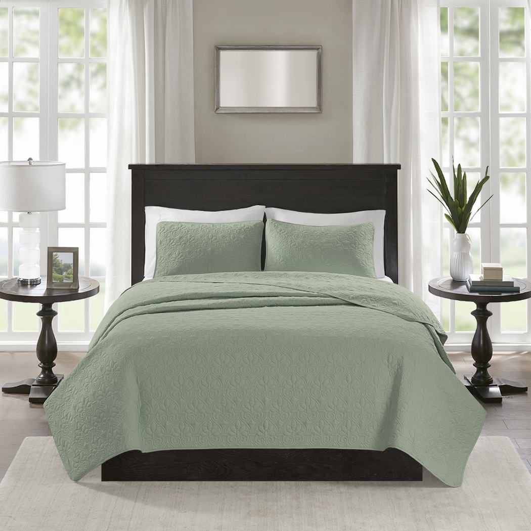 Toyah Seafoam Green 3 Pc Twin/Twin XL Quilt Set - Thumbnail - Image 4