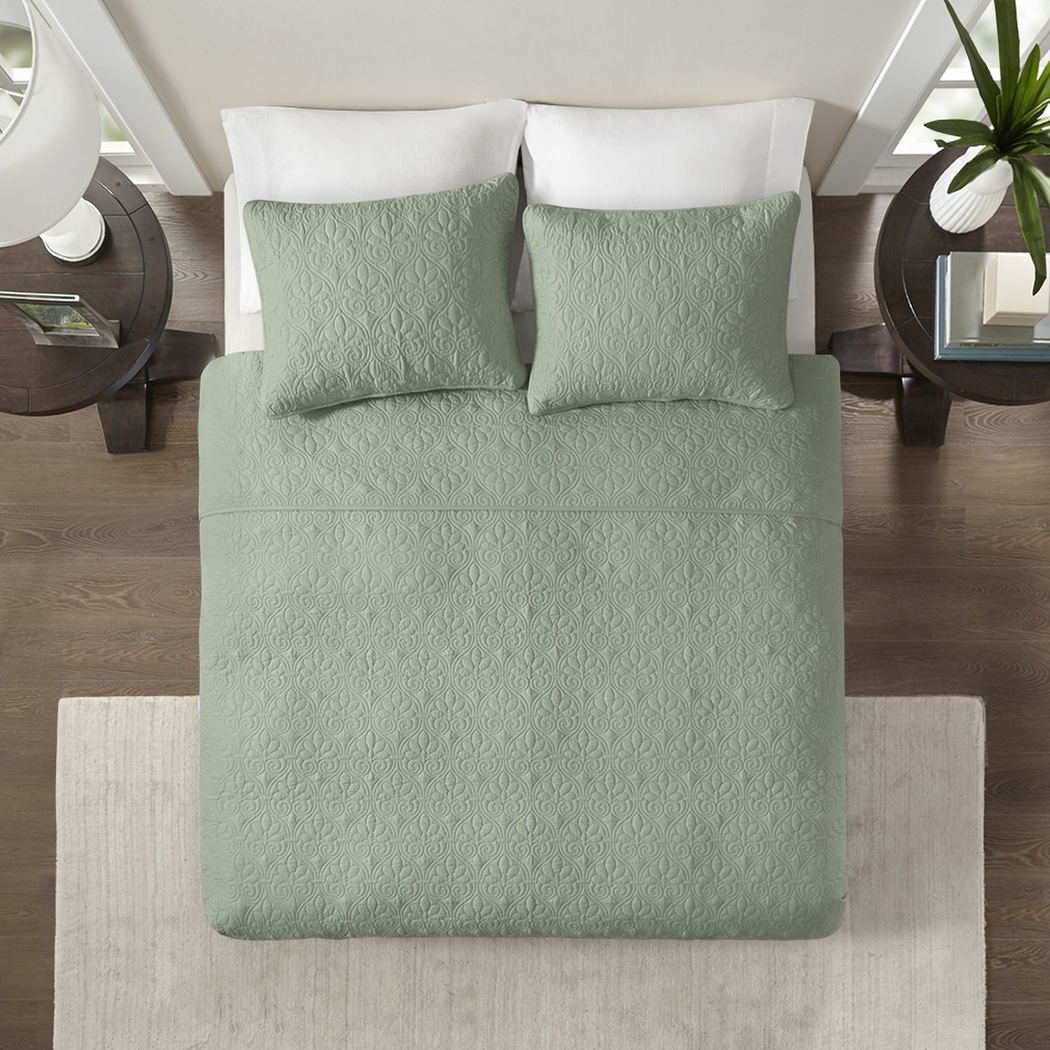 Toyah Seafoam Green 3 Pc Twin/Twin XL Quilt Set - Thumbnail - Image 5