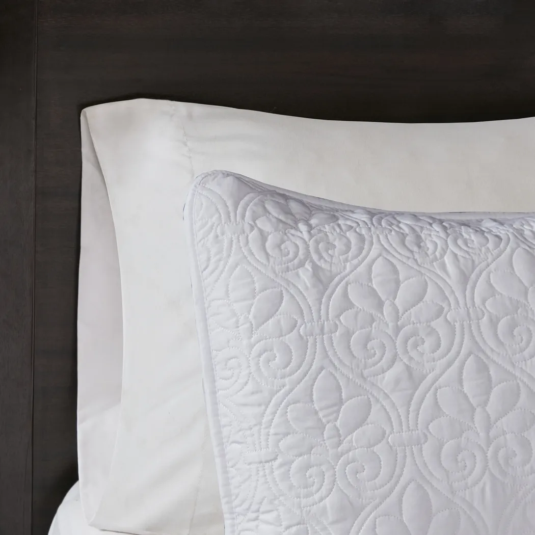 Toyah White 3 Pc Full/Queen Quilt Set - Thumbnail - Image 2