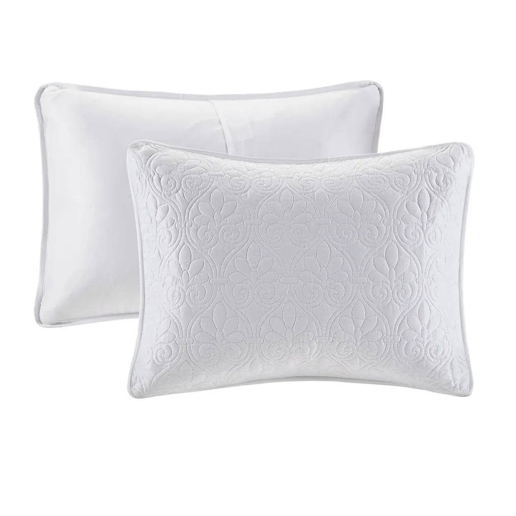 Toyah White 3 Pc Full/Queen Quilt Set - Thumbnail - Image 5
